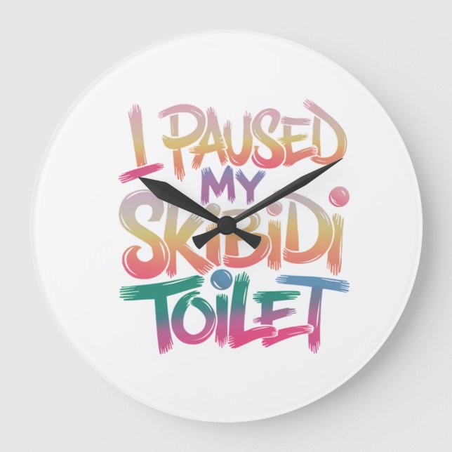 Wear Pink Myself  Large Clock (Front)