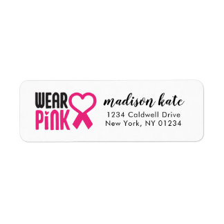 Wear Pink Return Address Labels