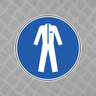 Wear Protective Clothing Hazard Symbol Label
