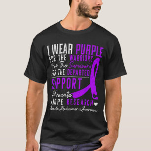 Wear Purple Alzheimers Awareness Dementia Disease T-Shirt