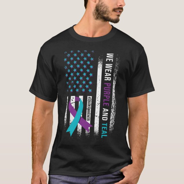 Wear Purple And Teal  T-Shirt (Front)