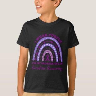 Wear Purple Brother In Law Overdose Awareness Rain T-Shirt