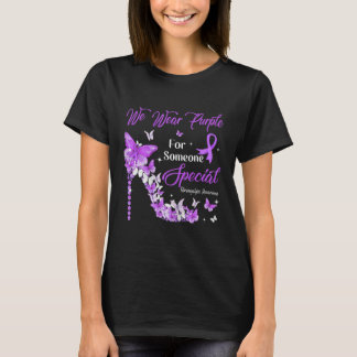 Wear Purple Butterflies Fibromyalgia Awareness T-Shirt