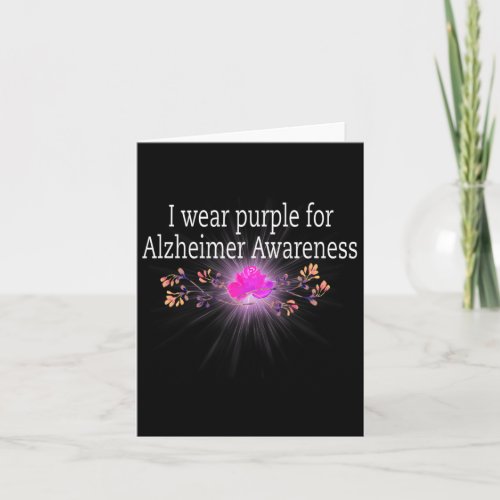 Wear Purple For Alzheimerheimer Awareness  Card