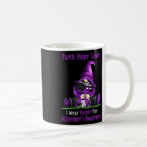 Wear Purple For Alzheimerheimer Awareness Gnome Fa Coffee Mug