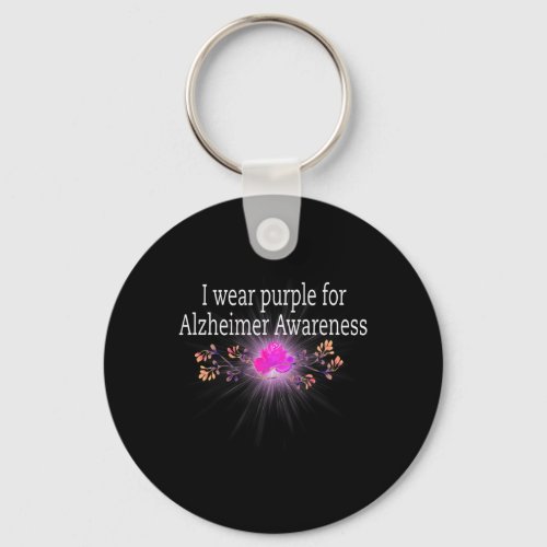 Wear Purple For Alzheimerheimer Awareness  Keychain