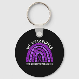 Wear Purple For Cornelia De Lange Syndrome Awarene Keychain