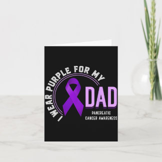 Wear Purple For Dad Pancreatic Cancer Awareness Card