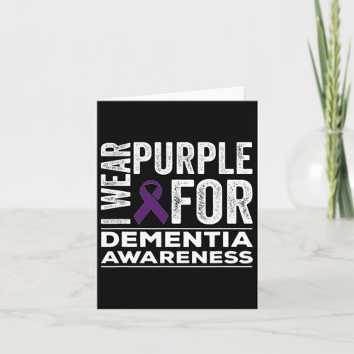 Wear Purple For Dementia Awareness Alzheimerheimer Card