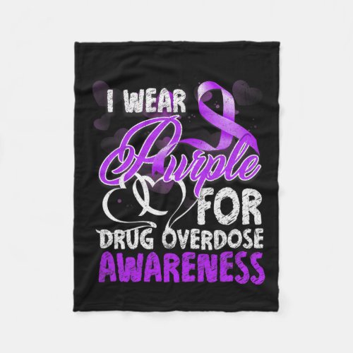 Wear Purple For Drug Overdose Awareness 1  Fleece Blanket