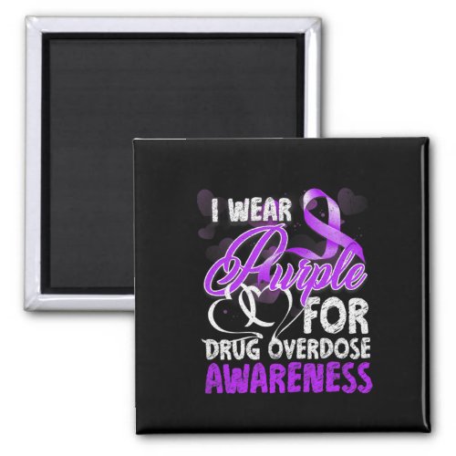 Wear Purple For Drug Overdose Awareness 1  Magnet