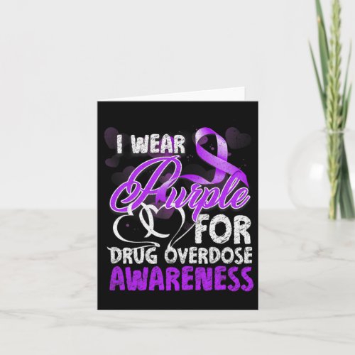 Wear Purple For Drug Overdose Awareness 2  Card