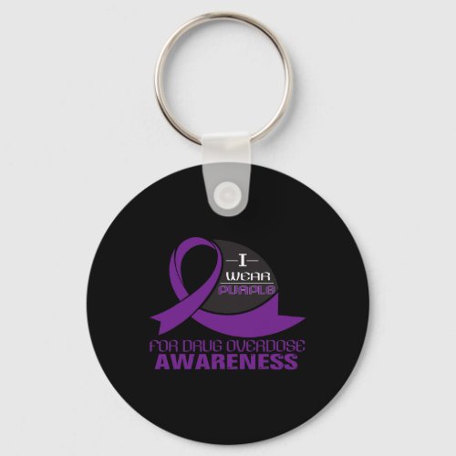 Wear Purple For Drug Overdose Awareness Tee  Keychain