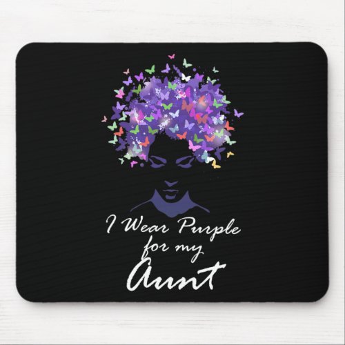 Wear Purple For My Aunt Family Support Alzheimerhe Mouse Pad
