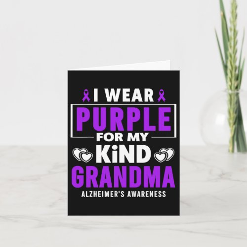 Wear Purple For My Grandma Alzheimerheimers Aware Card