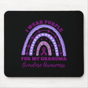 Wear Purple For My Grandma Overdose Awareness Rain Mouse Pad