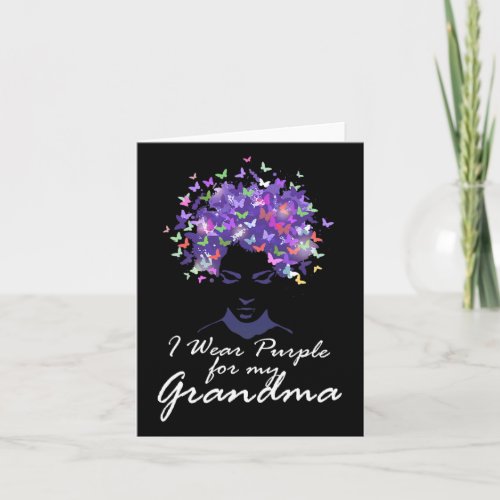 Wear Purple For My Grandma Support Alzheimerheimer Card