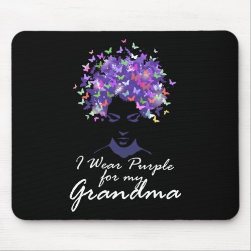 Wear Purple For My Grandma Support Alzheimerheimer Mouse Pad