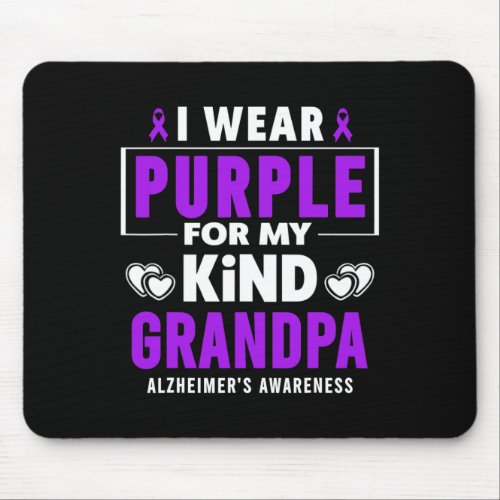 Wear Purple For My Grandpa Alzheimerheimers Aware Mouse Pad