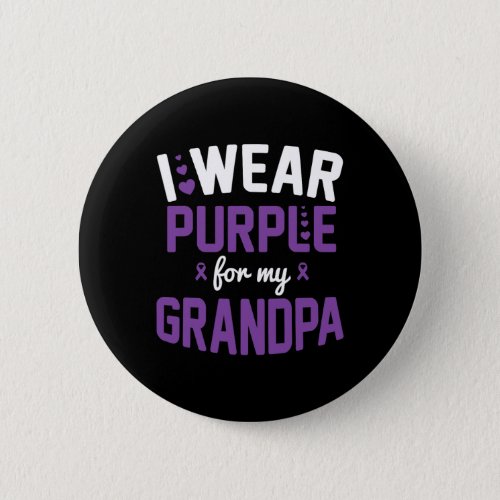 Wear Purple For My Grandpa September Alzheimerheim Button