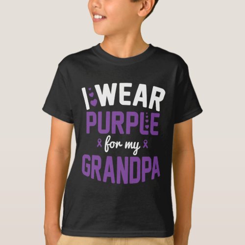 Wear Purple For My Grandpa September Alzheimerheim T_Shirt