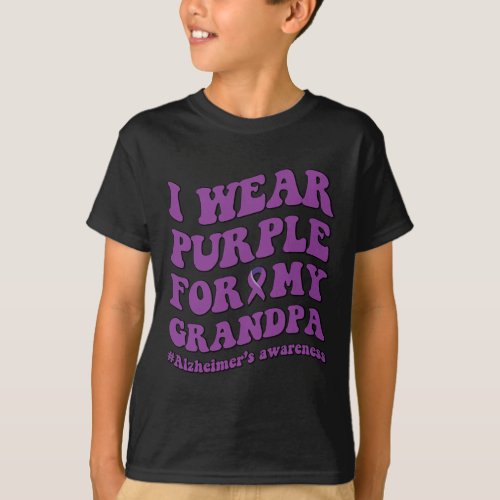 Wear Purple For My Grandpa  T_Shirt