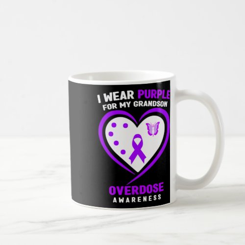 Wear Purple For My Grandson Overdose Awareness  Coffee Mug