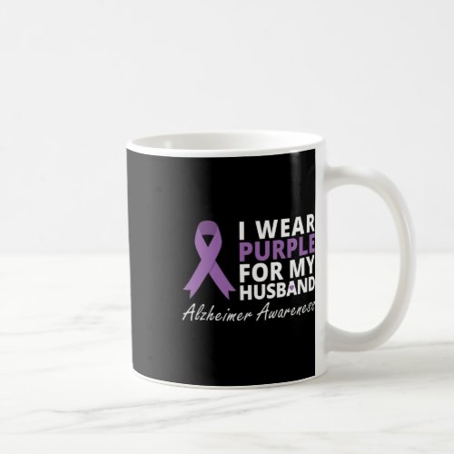 Wear Purple For My Husband Ribbon Family Love  Coffee Mug