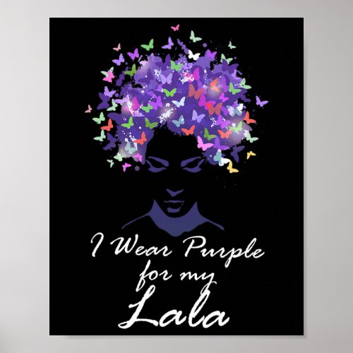 Wear Purple For My Lala Mom Support Alzheimerheime Poster