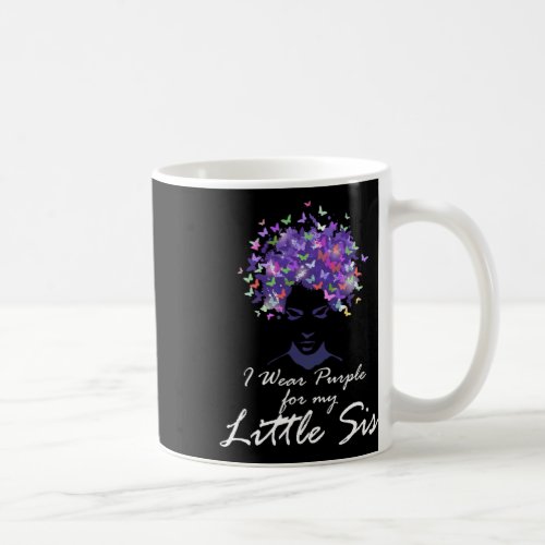 Wear Purple For My Little Sis Support Alzheimerhei Coffee Mug