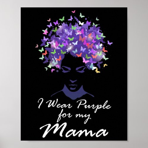 Wear Purple For My Mama Mom Support Alzheimerheime Poster