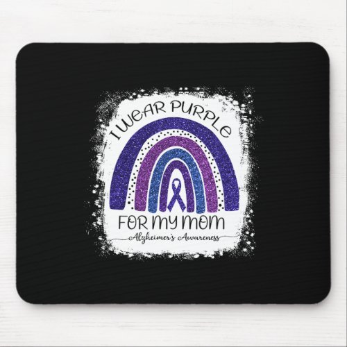 Wear Purple For My Mom Alzheimerheimer Bleached Ra Mouse Pad