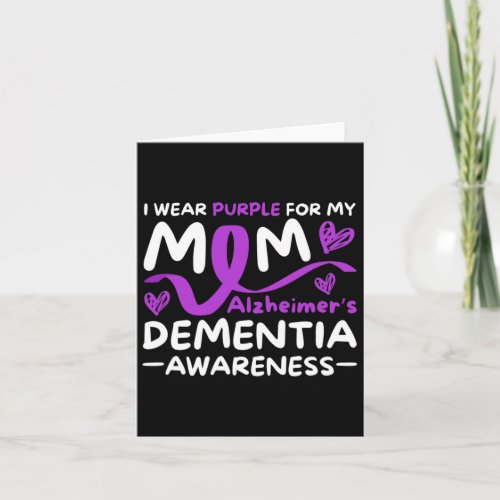 Wear Purple For My Mom Brain Disorder  Card