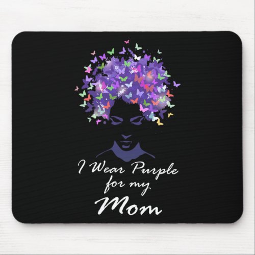 Wear Purple For My Mom Family Support Alzheimerhei Mouse Pad