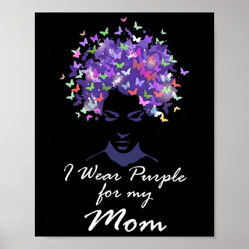 Wear Purple For My Mom Family Support Alzheimerhei Poster