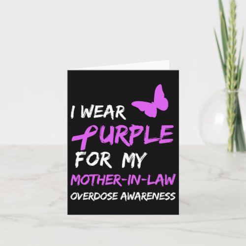 Wear Purple For My Mother_in_law Overdose Awarenes Card