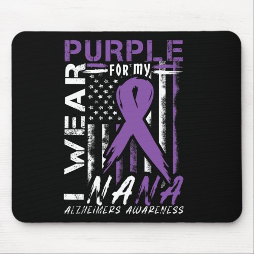 Wear Purple For My Nana Alzheimerheimer Heimers Aw Mouse Pad