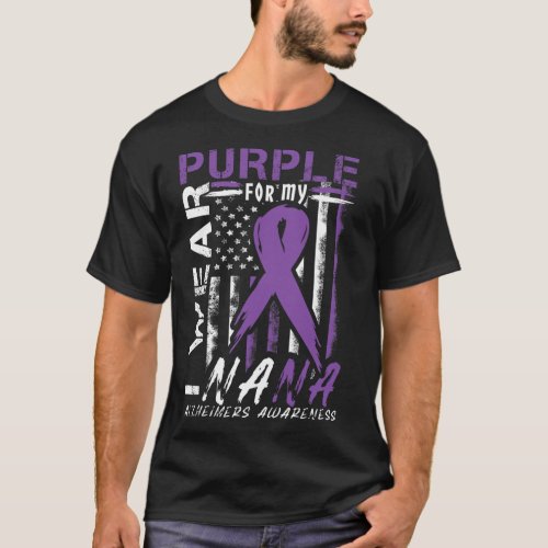 Wear Purple For My Nana Alzheimerheimer Heimers Aw T_Shirt
