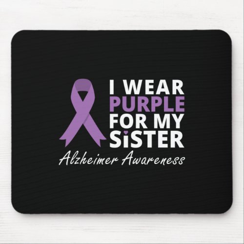 Wear Purple For My Sister Ribbon Family Love  Mouse Pad