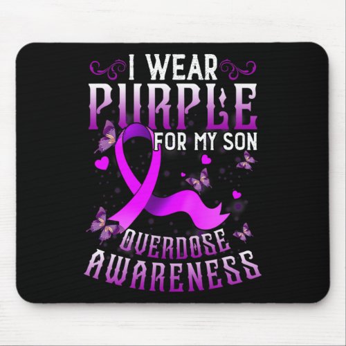 Wear Purple For My Son For Overdose Awareness 1  Mouse Pad