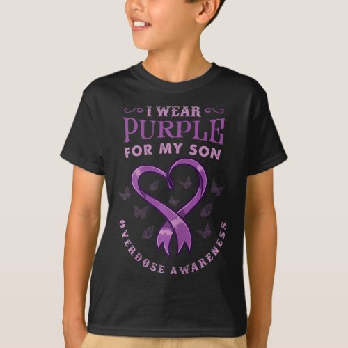 Wear Purple For My Son For Overdose Awareness  T_Shirt