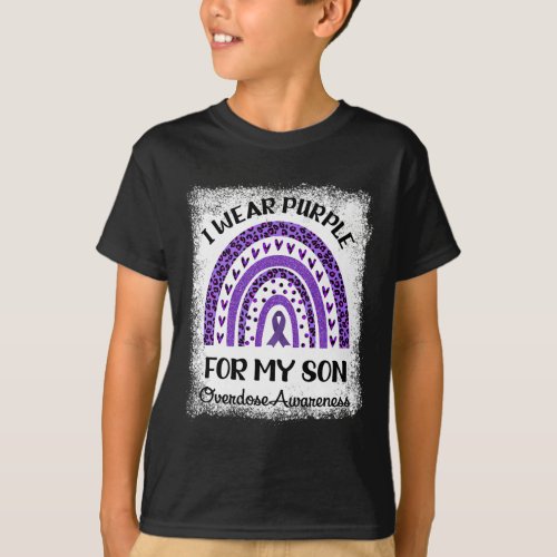 Wear Purple For My Son Overdose Awareness Retro Ra T_Shirt