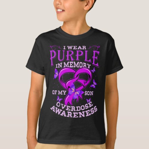 Wear Purple For My Son Overdose Awareness  T_Shirt
