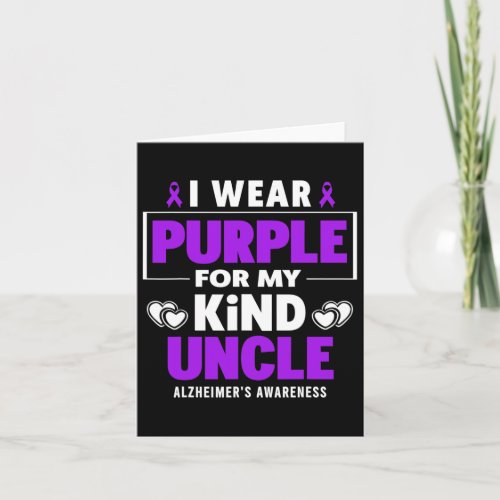 Wear Purple For My Uncle Alzheimerheimers Awarene Card