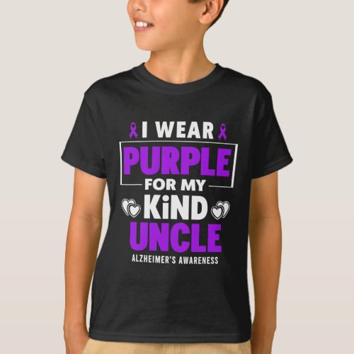 Wear Purple For My Uncle Alzheimerheimers Awarene T_Shirt