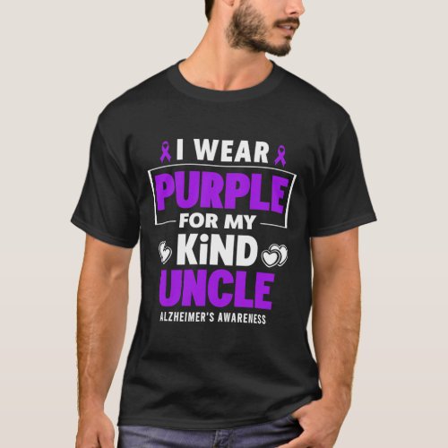 Wear Purple For My Uncle Alzheimerheimers Awarene T_Shirt