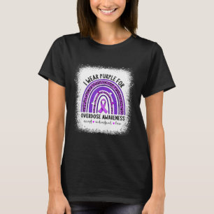 Wear Purple For Overdose Awareness Boho Rainbow Ri T-Shirt