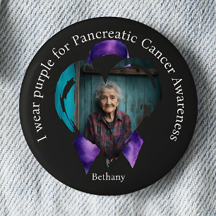 Wear Purple for Pancreatic Cancer Awareness Photo Button