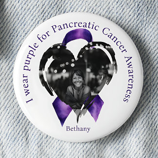Wear Purple for Pancreatic Cancer Awareness Photo Button