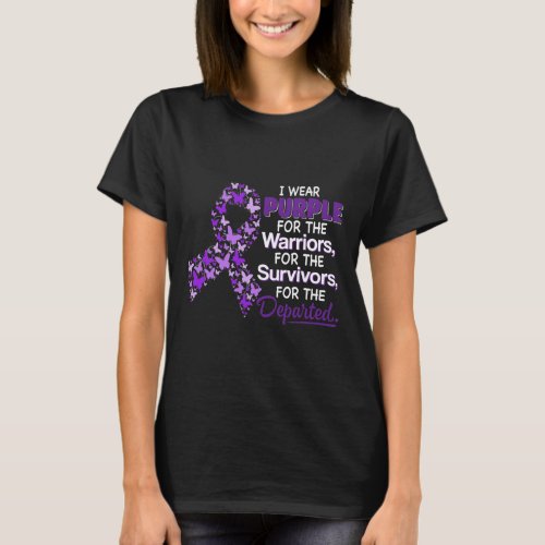 Wear Purple For The Warriors Butterfly Overdose Aw T_Shirt